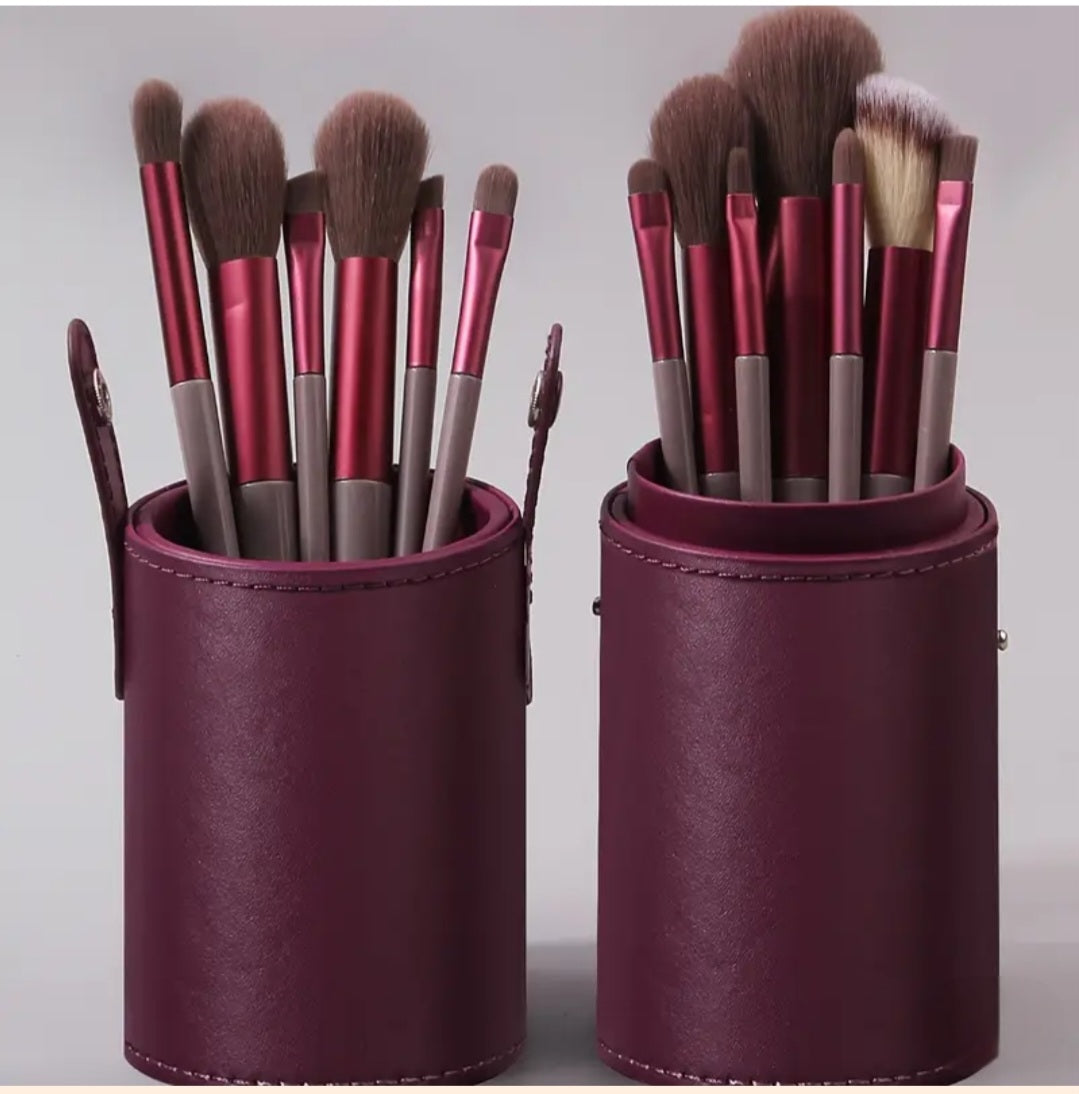 Professional Premium Make up Brushes set 13 Pieces With Travel Case For Makeup Kit, Foundation, Full Face kit, Powder, Concealers, Eyeshadows Sof Bristles
