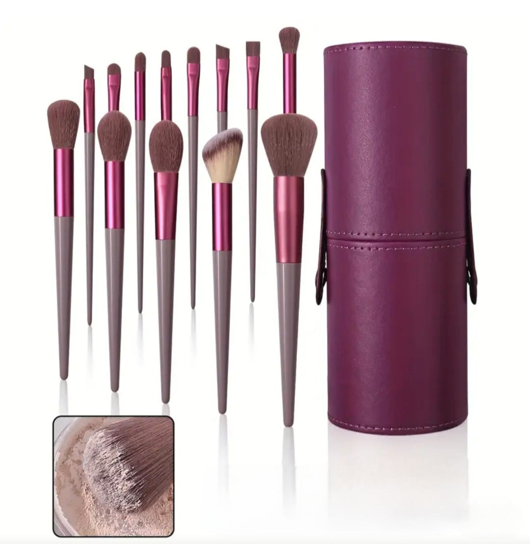Professional Premium Make up Brushes set 13 Pieces With Travel Case For Makeup Kit, Foundation, Full Face kit, Powder, Concealers, Eyeshadows Sof Bristles